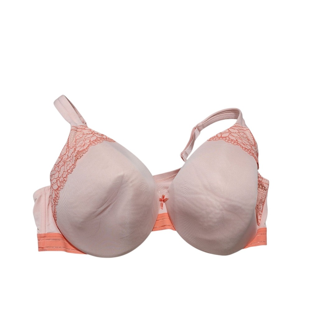 Cacique Lightly Lined‎ Full Coverage Bra Lace Trim Comfort 44DD Lane Bryant